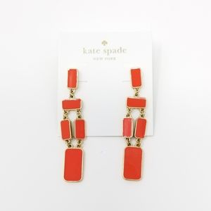 Kate Spade Long Orange Stone Earrings